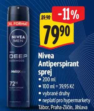 Nivea Antiperspirant sprej, 200 ml
