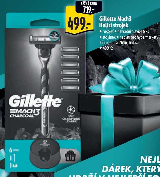 Gillette Mach3 Holicí strojek, rukojeť + náhradní hlavice 6 ks