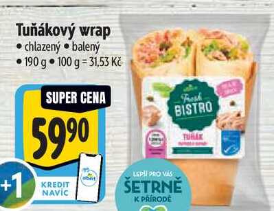 Tuňákový wrap, 190 g