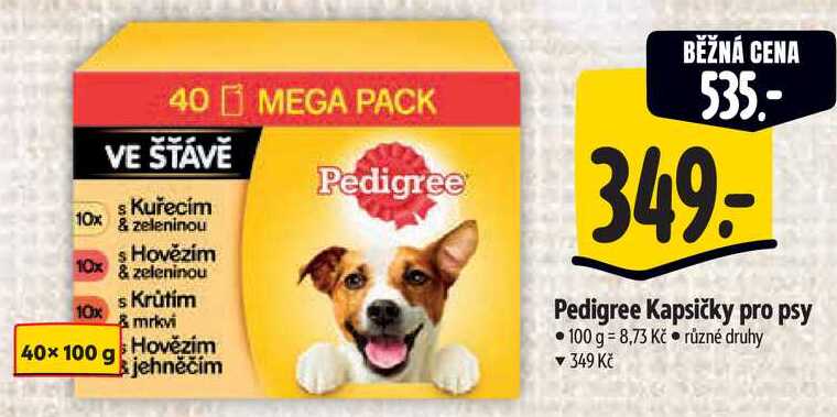 Pedigree Kapsičky pro psy, 40x 100 g