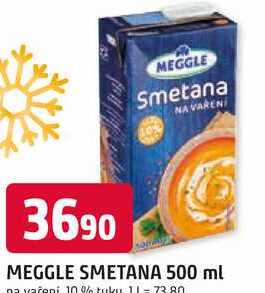 MEGGLE SMETANA 500 ml na vaření 10 % tuku