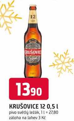 KRUŠOVICE 12 0,5l světlý ležák