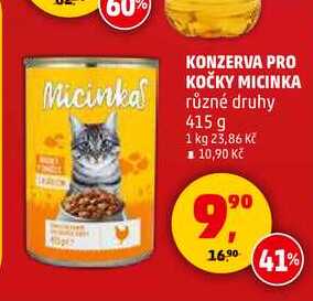 KONZERVA PRO KOČKY MICINKA, 415 g