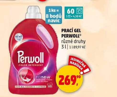 PRACÍ GEL PERWOLL, 3 l