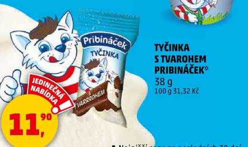 TYČINKA S TVAROHEM PRIBINÁČEK, 38 g