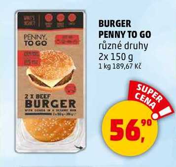 BURGER PENNY TO GO, 2x 150 g