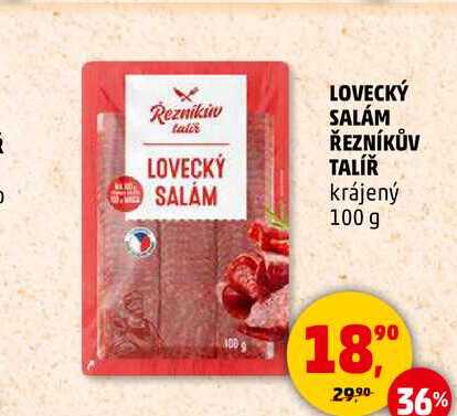LOVECKÝ SALÁM ŘEZNÍKŮV TALÍŘ, 100 g