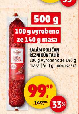 SALÁM POLIČAN ŘEZNÍKŮV TALÍŘ, 500 g