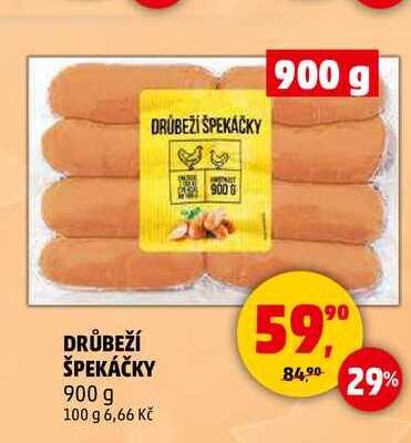 DRŮBEŽÍ ŠPEKÁČKY, 900 g 