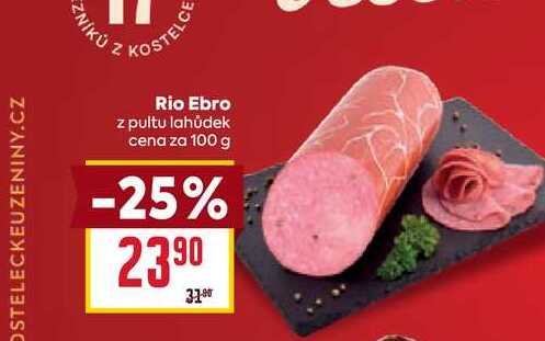 Rio Ebro z pultu lahůdek cena za 100 g