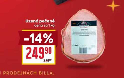 Uzená pečeně cena za 1 kg