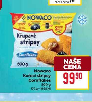 Nowaco Kuřecí stripsy Cornflakes 500 g