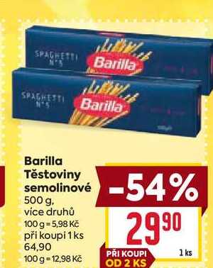 Barilla Těstoviny semolinové 500g
