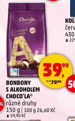BONBONY S ALKOHOLEM CHOCO'LA, 150 g