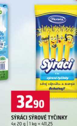 SÝRÁCI SÝROVÉ TYČINKY 4x 20 g