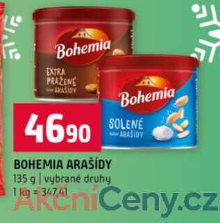 BOHEMIA ARAŠÍDY 135 g vybrané druhy