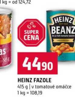 HEINZ FAZOLE 415 g v tomatové omáčce