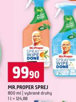 MR.PROPER SPREJ 800 ml vybrané druhy