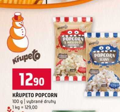 KŘUPETO POPCORN 100 g vybrané druhy 