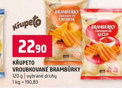 KŘUPETO VROUBKOVANÉ BRAMBŮRKY 120 g vybrané druhy 
