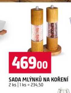 SADA MLÝNKŮ NA KOŘENÍ 2 ks