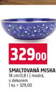 SMALTOVANÁ MISKA 18 cm 0,8l modrá, s dekorem