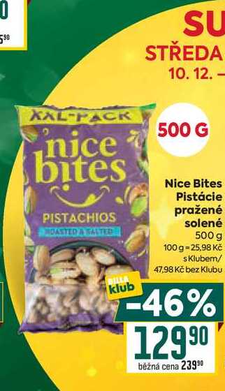Nice Bites Pistácie pražené solené 500 g