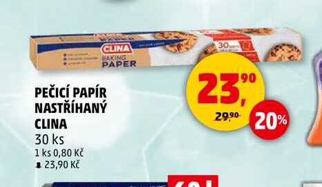 PEČICÍ PAPÍR NASTŘÍHANÝ CLINA, 30 ks