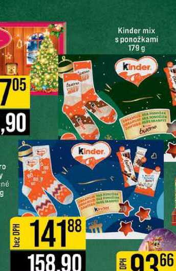 Kinder mix s ponožkami 179 g