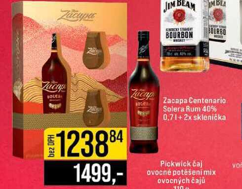Zacap Zacapa Centenario Solera Rum 40% 0.7l+2x sklenička