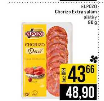 ELPOZO Chorizo Extra salám platky 80g