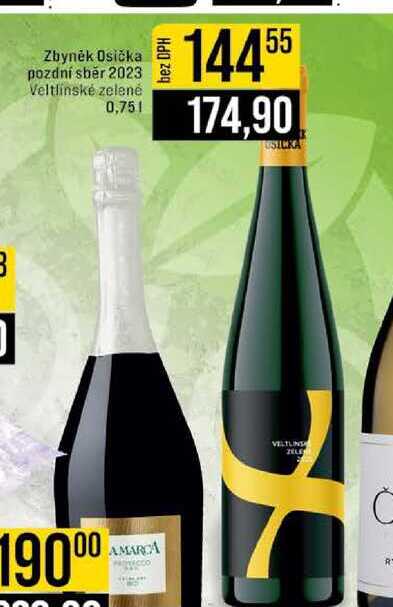 Zbyněk Osička pozdní sběr 2023 Veltlínské zelené 0,75l