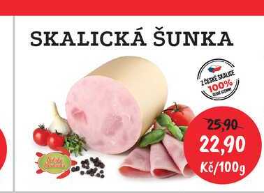 SKALICKÁ ŠUNKA Z ČESKÉ SKALICE 100% 100g  