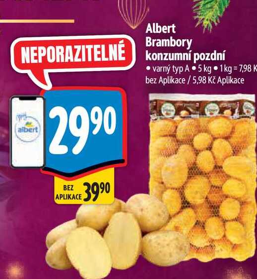 Albert Brambory konzumní pozdní varný typ A 5 kg