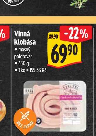 Vinná klobása 450 g
