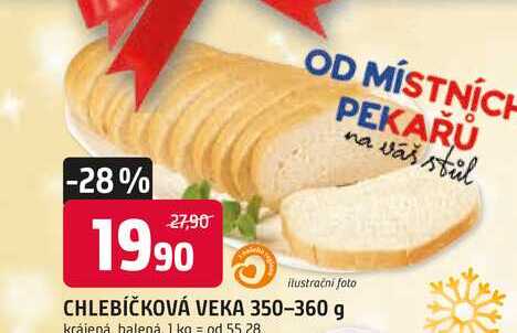 CHLEBÍČKOVÁ VEKA 350-360 g krájená balená