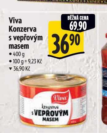 Viva Konzerva s vepřovým masem 400 g 