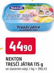 NEKTON TRESČÍ JÁTRA 115 g