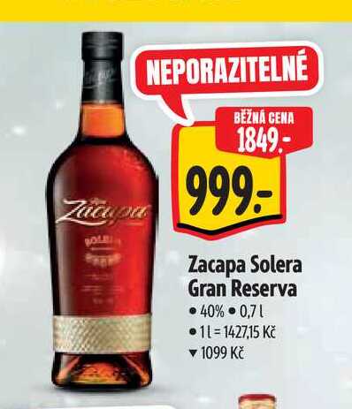 Zacapa Solera Gran Reserva 40% 0,71