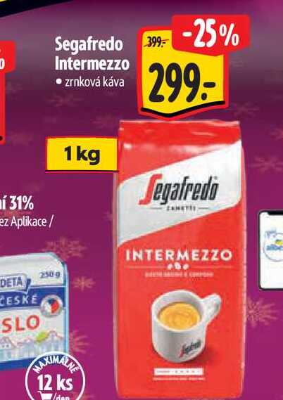  Segafredo Intermezzo zrnková káva  1 kg