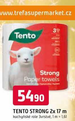 TENTO STRONG 2x 17 m kuchyňské role 3vrstvé