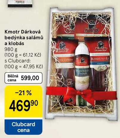 Kmotr Dárková bedýnka salámů a klobás, 980 g