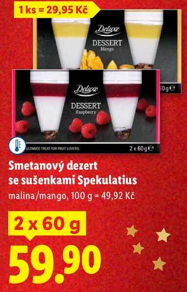Smetanový dezert se sušenkami Spekulatius, 2x 60 g