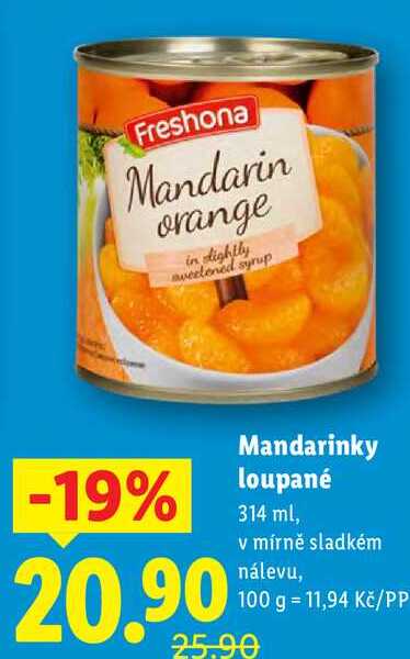 Mandarinky loupané, 314 ml