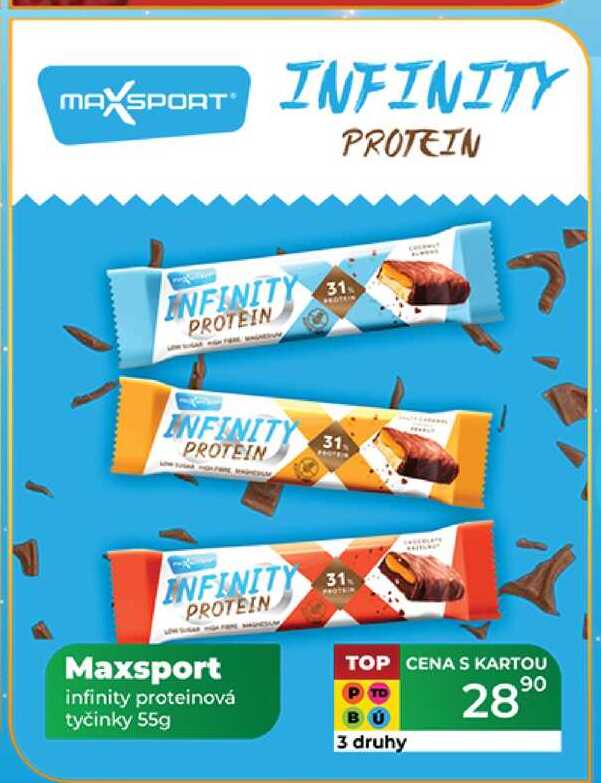 Maxsport infinity proteinová tyčinky 55g  