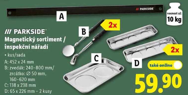 Magnetický sortiment/inspekční nářadí 