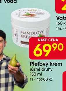 Pleťový krém různé druhy 150 ml
