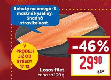 Losos filet cena za 100 g