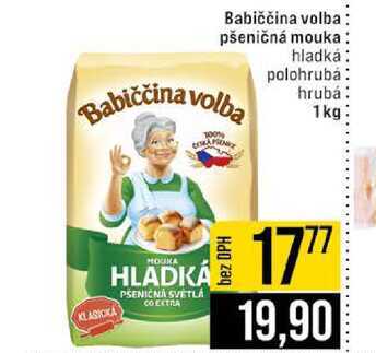 Babiččina volba pšeničná mouka hladká polohrubá hrubá 1kg