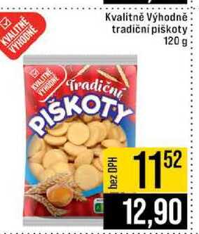 Kvalitně Výhodně tradiční piškoty 120 g 